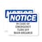 Signmission In Case Of Emergency Turn Off Main Breaker, 14 in W x Rectangle, Plastic OS-2PACK-NS-P-1014-L-13668 - alternate 1